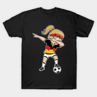 Dabbing Soccer Player Funny Germany Fan T-Shirt girl T-Shirt